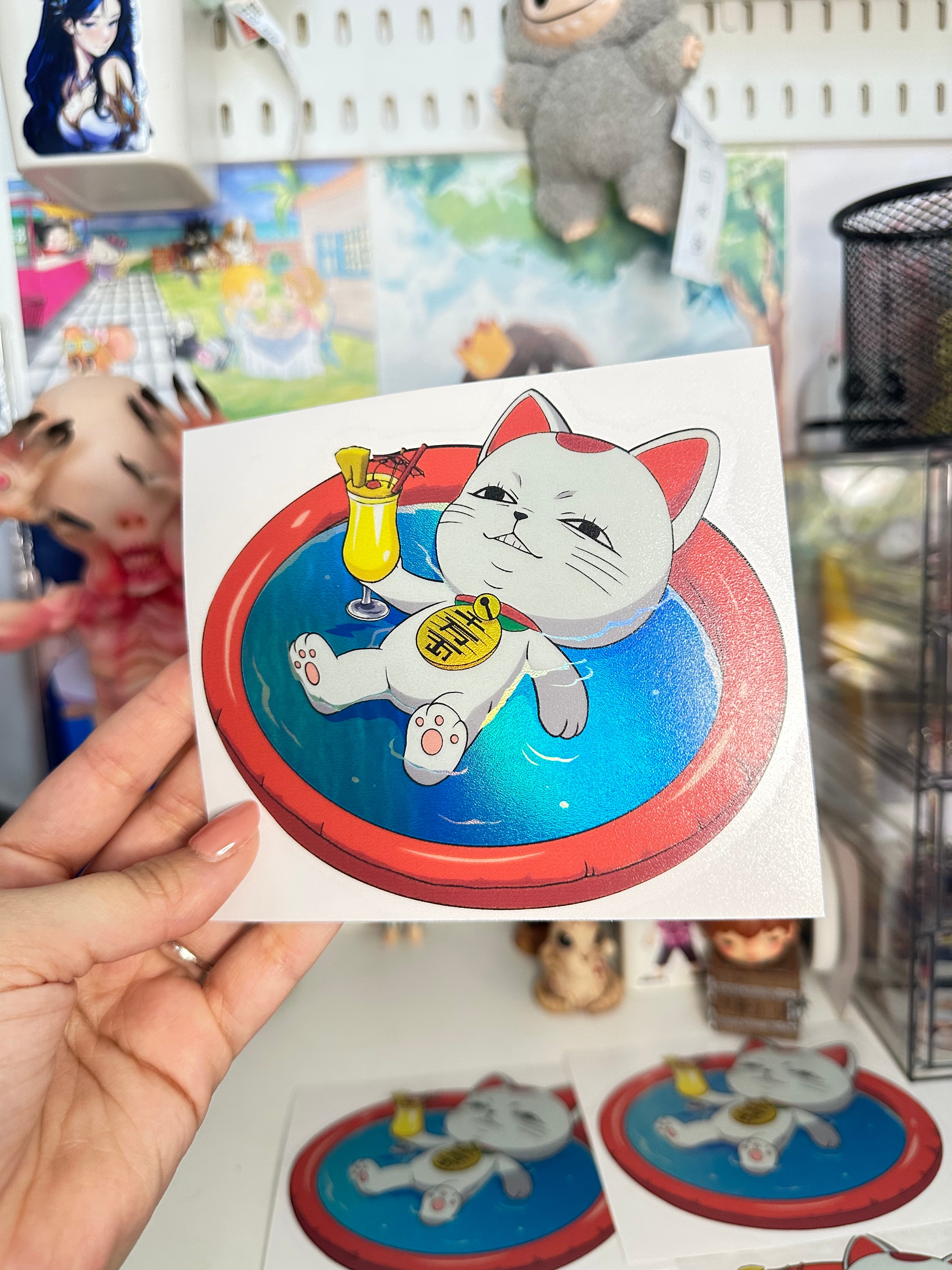 Cat in the pool